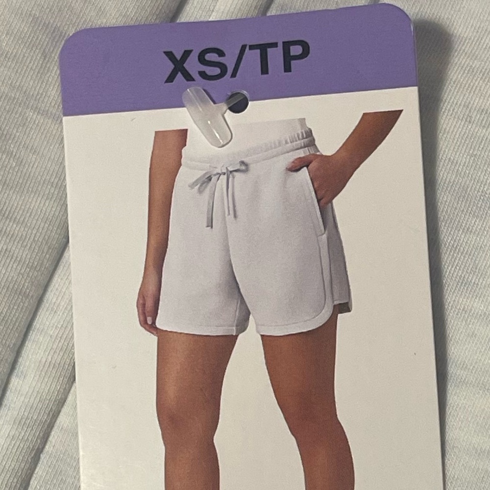 NWT Mondetta Gray Heather High-Rise Shorts XS/TP Petite